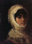 Nicolae Grigorescu Girl with White Veil USA oil painting artist